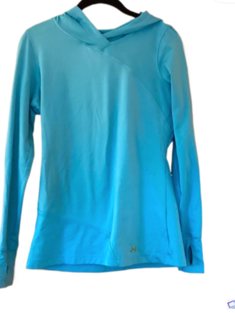 Under Armour Womens Blue Fleece Lined Hooded Top, M